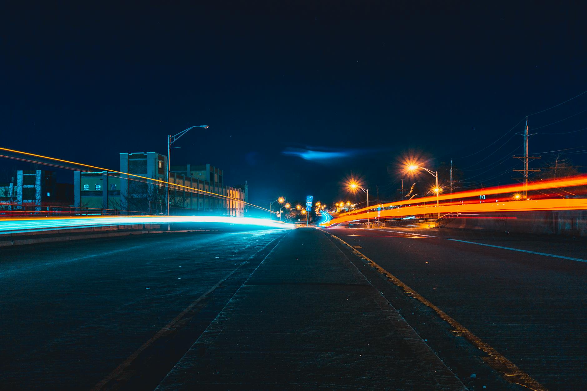 Road at night