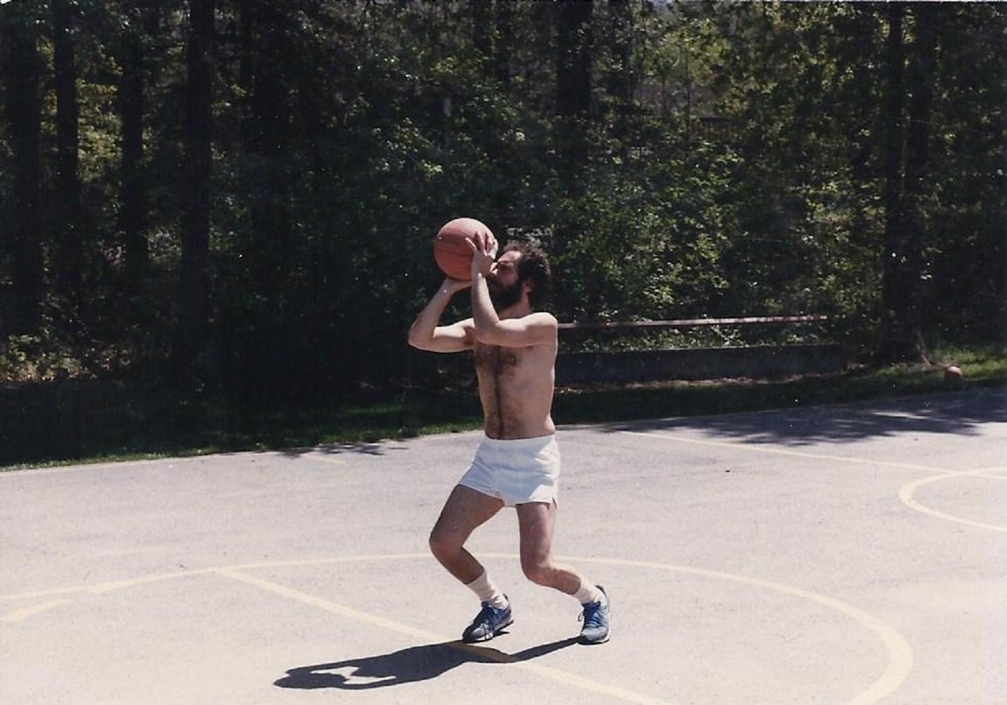 Barry Adelman playing basketball